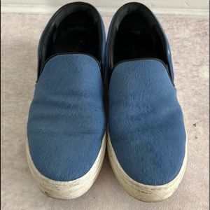 Celine by Phoebe Philo ponyhair blue slipon sneakers size 37